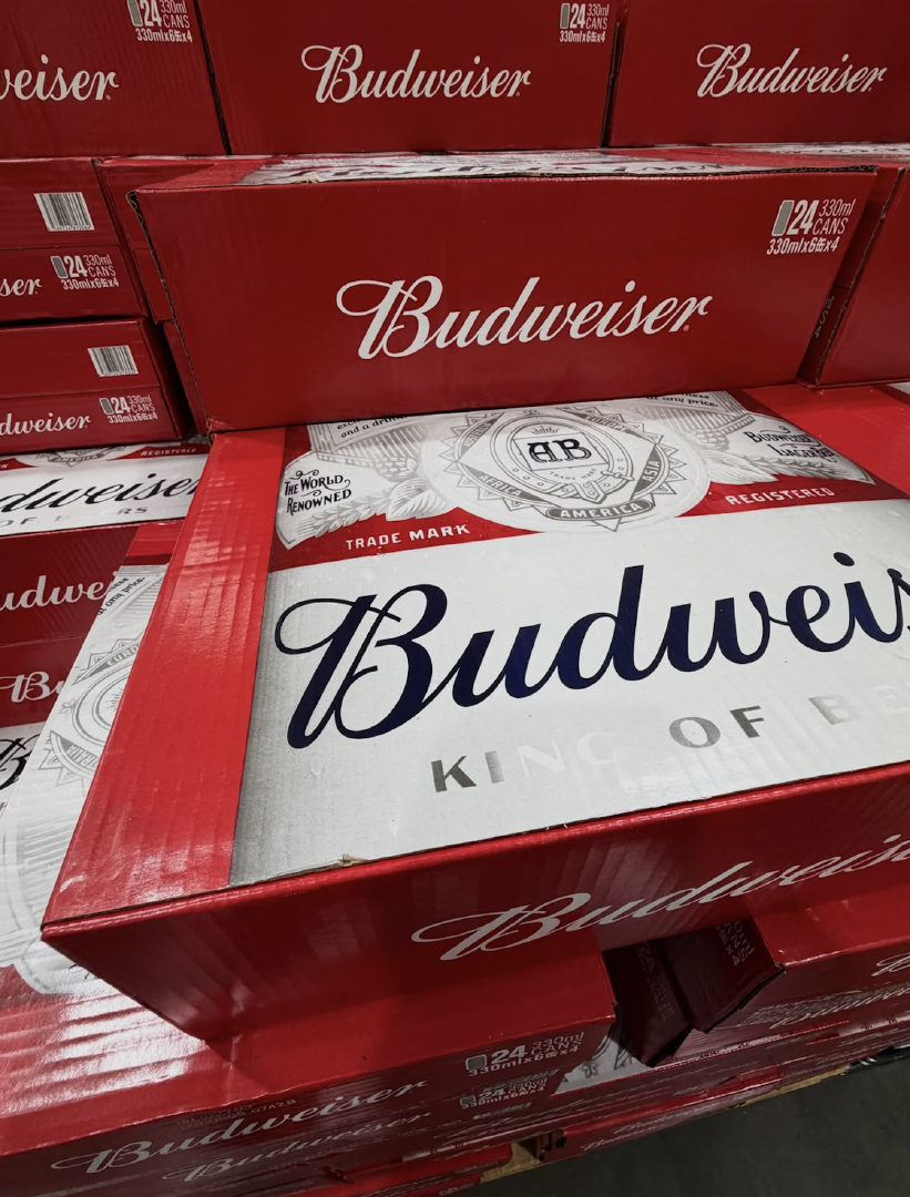 King of Beers Budweiser Lager Beer 24×330ml Cans Iconic American Lager For Sale