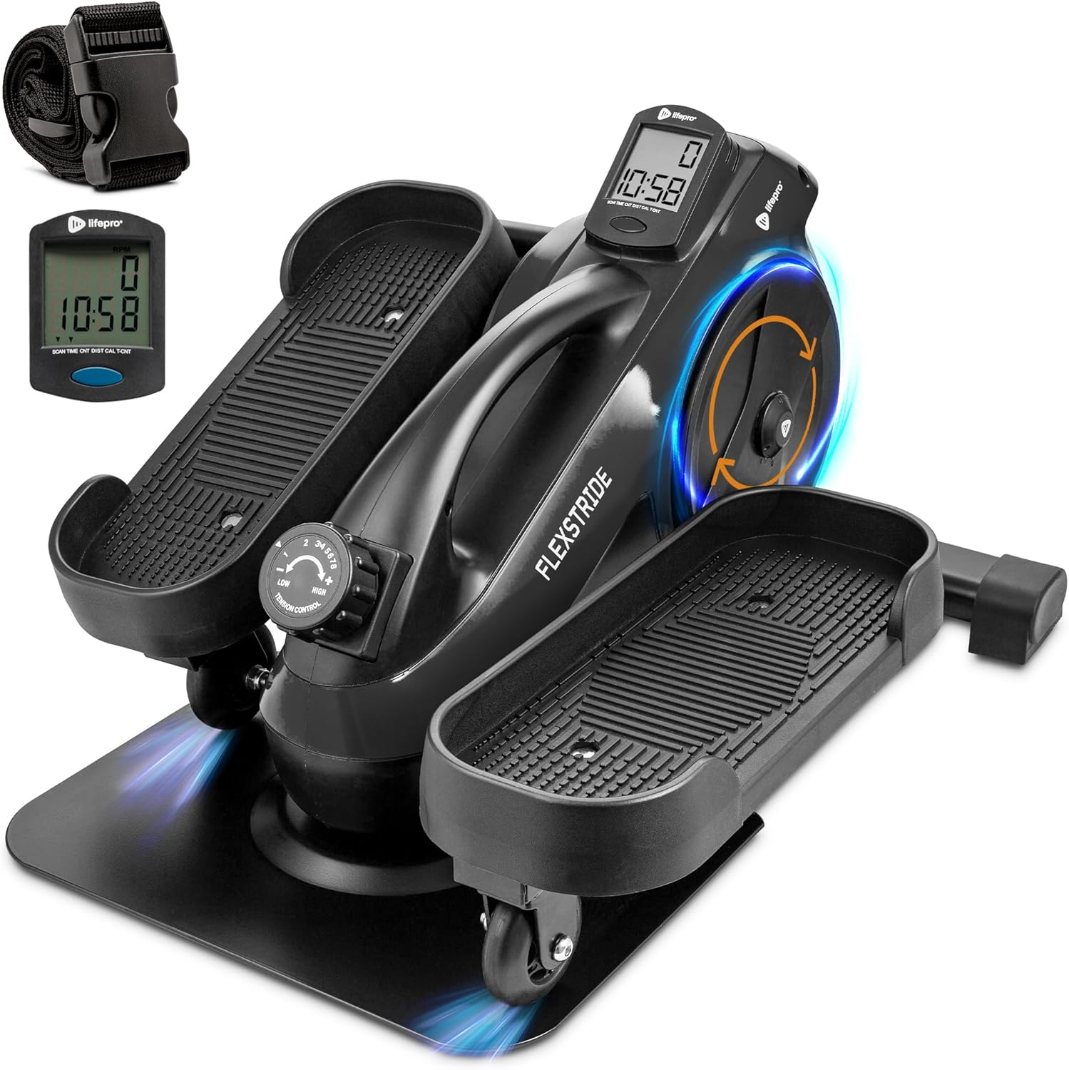 Portable under Desk Elliptical Exercise Machine - Motorized Pedal Exerciser 