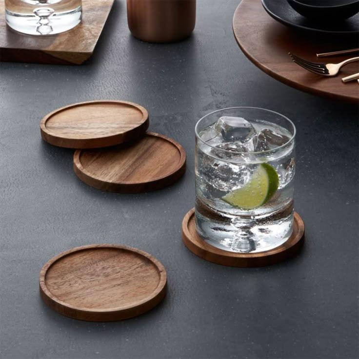 Wooden bowl and ladles