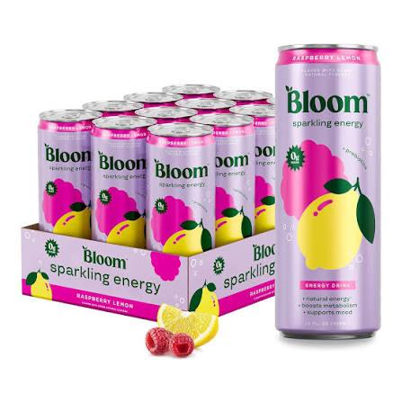 BLOOM ENERGY RASPBERRY LEMON CN, 12OZ/12PK