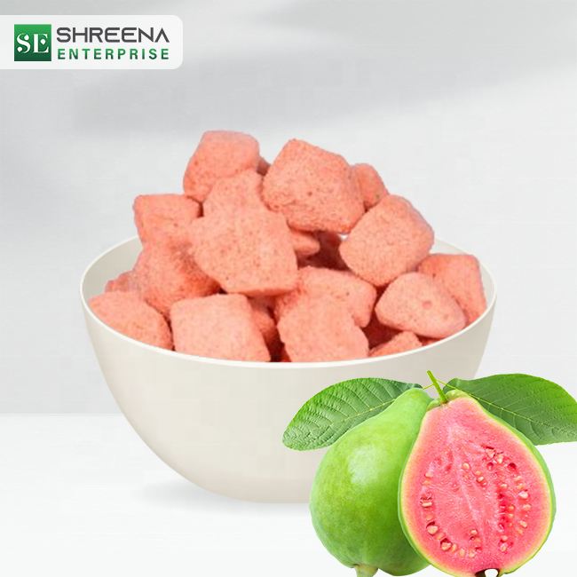 Top Freeze Dried white and pink Guava Natural Organic Fresh Fruit Snack FD Dried Fruit In Bulk Vacuum Packaging