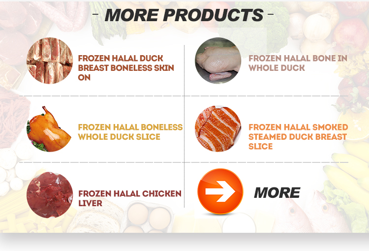 High quality HALAL Frozen roasted duck breast skinless boneless duck meat