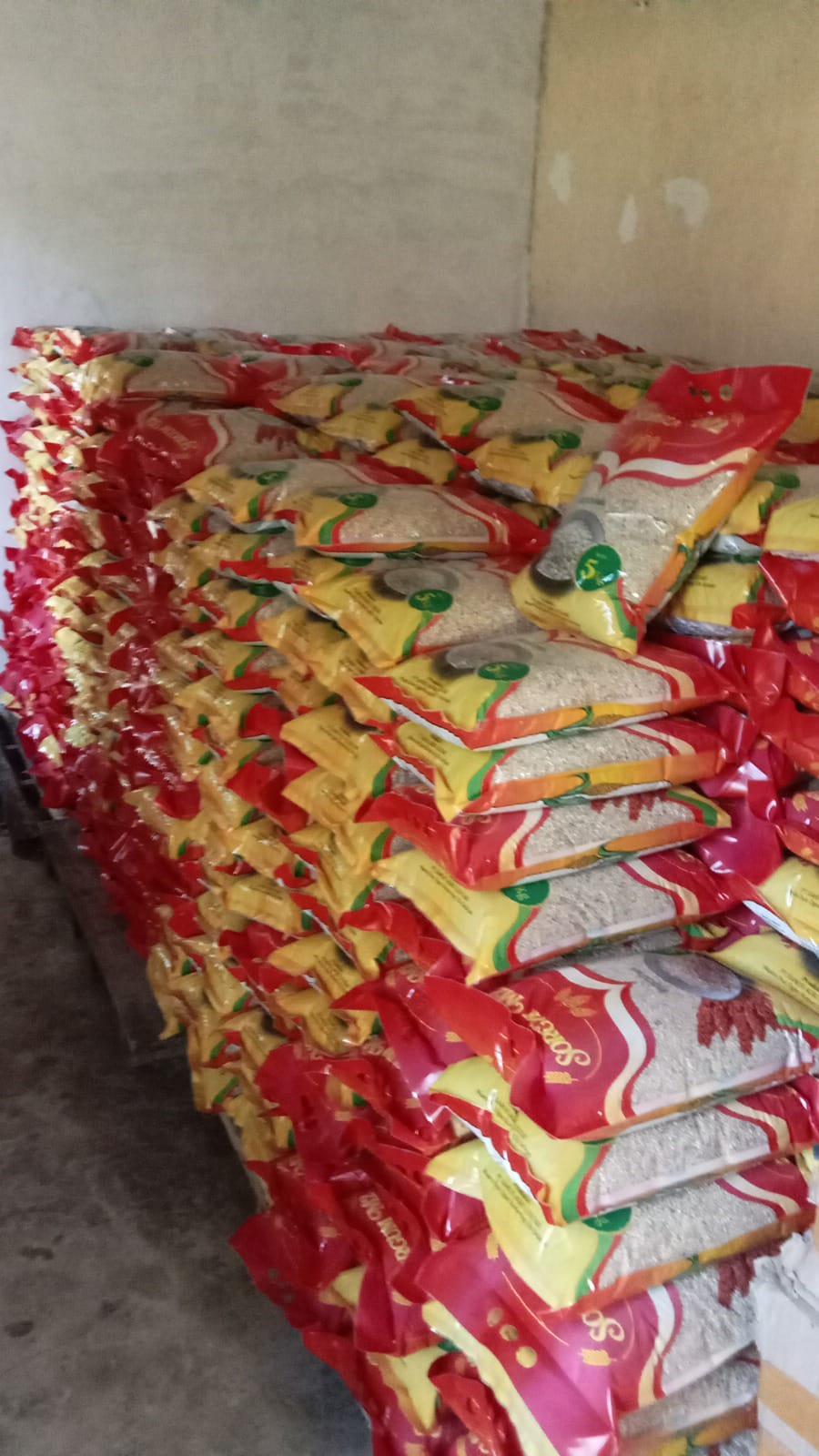 Sorghum packed in export bags