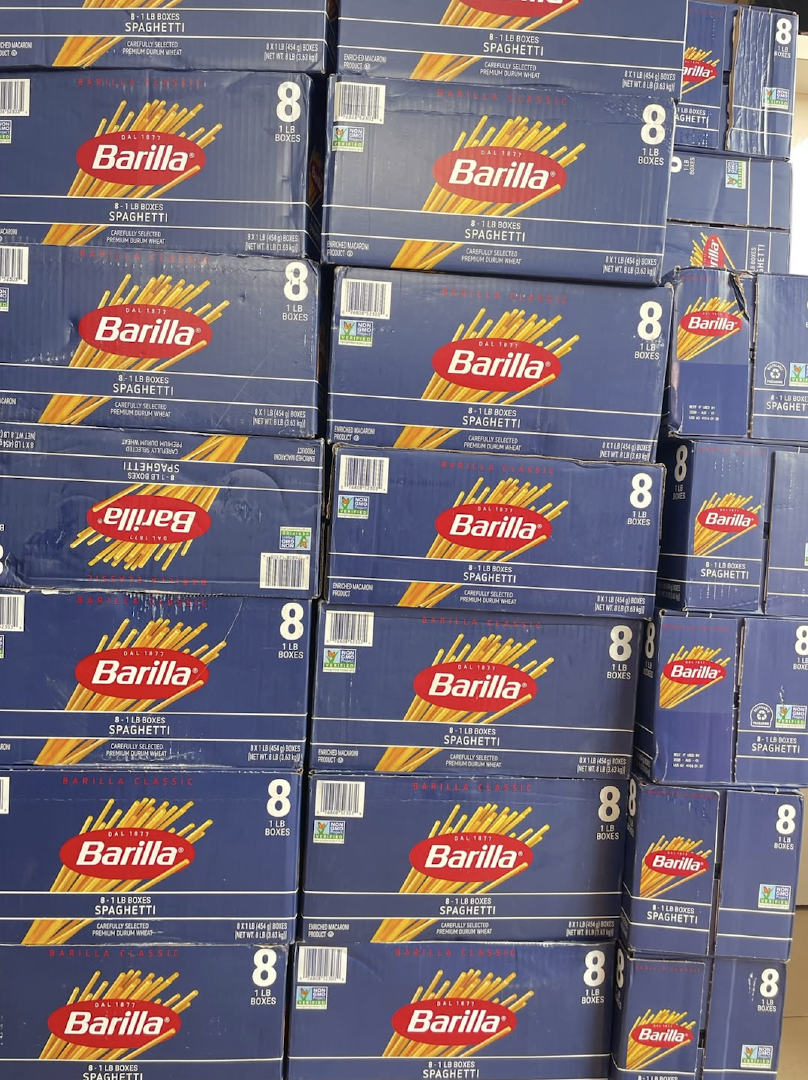 BEST BRAND OF PASTA BARILLA SPAGHETTI 8-1LB BOXES 100% TRUSTED  DURUM WHEAT SEMOLINA PASTA ON SALE