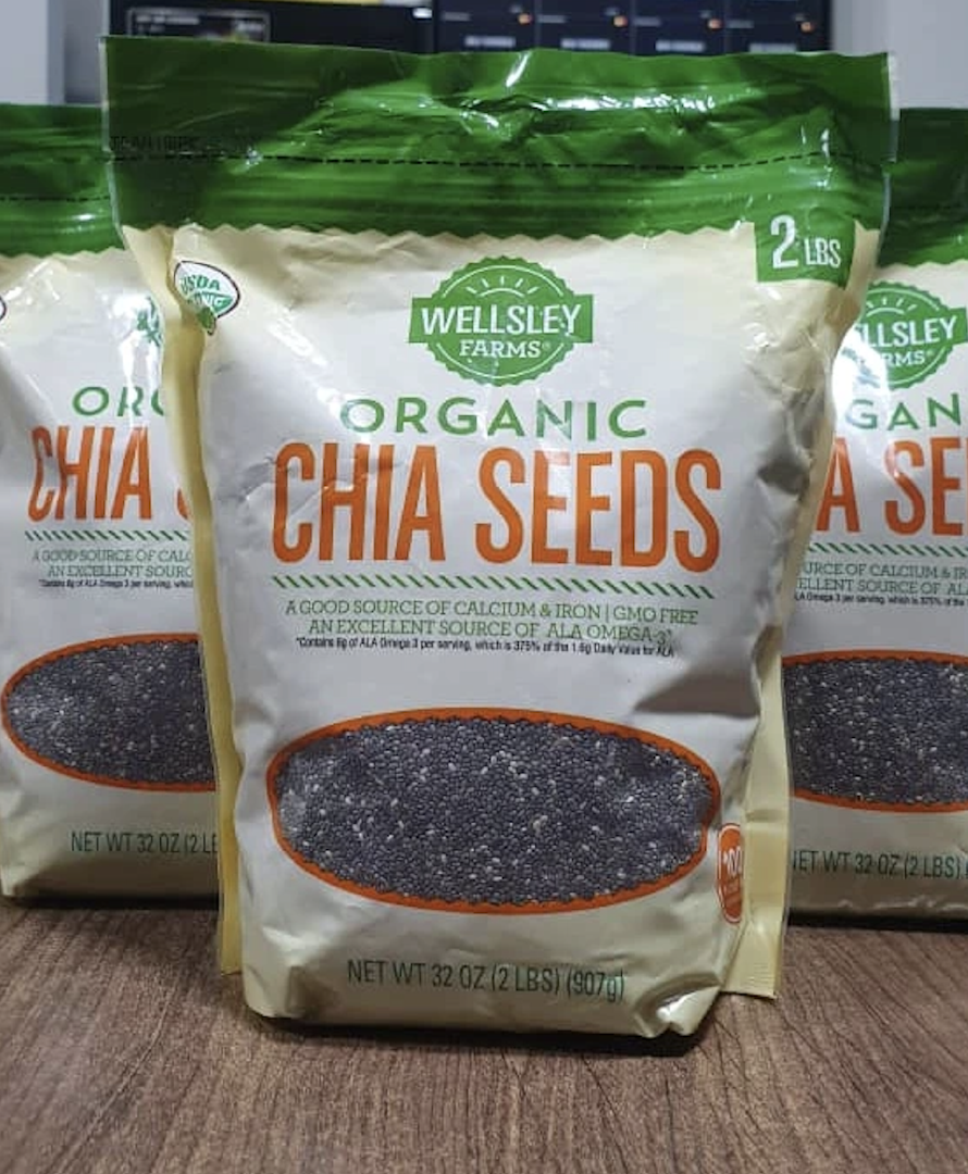 Best Brand WELLSLEY FARMS Organic Chia Seeds 2Lb Premium Quality Chia Seeds For Sale