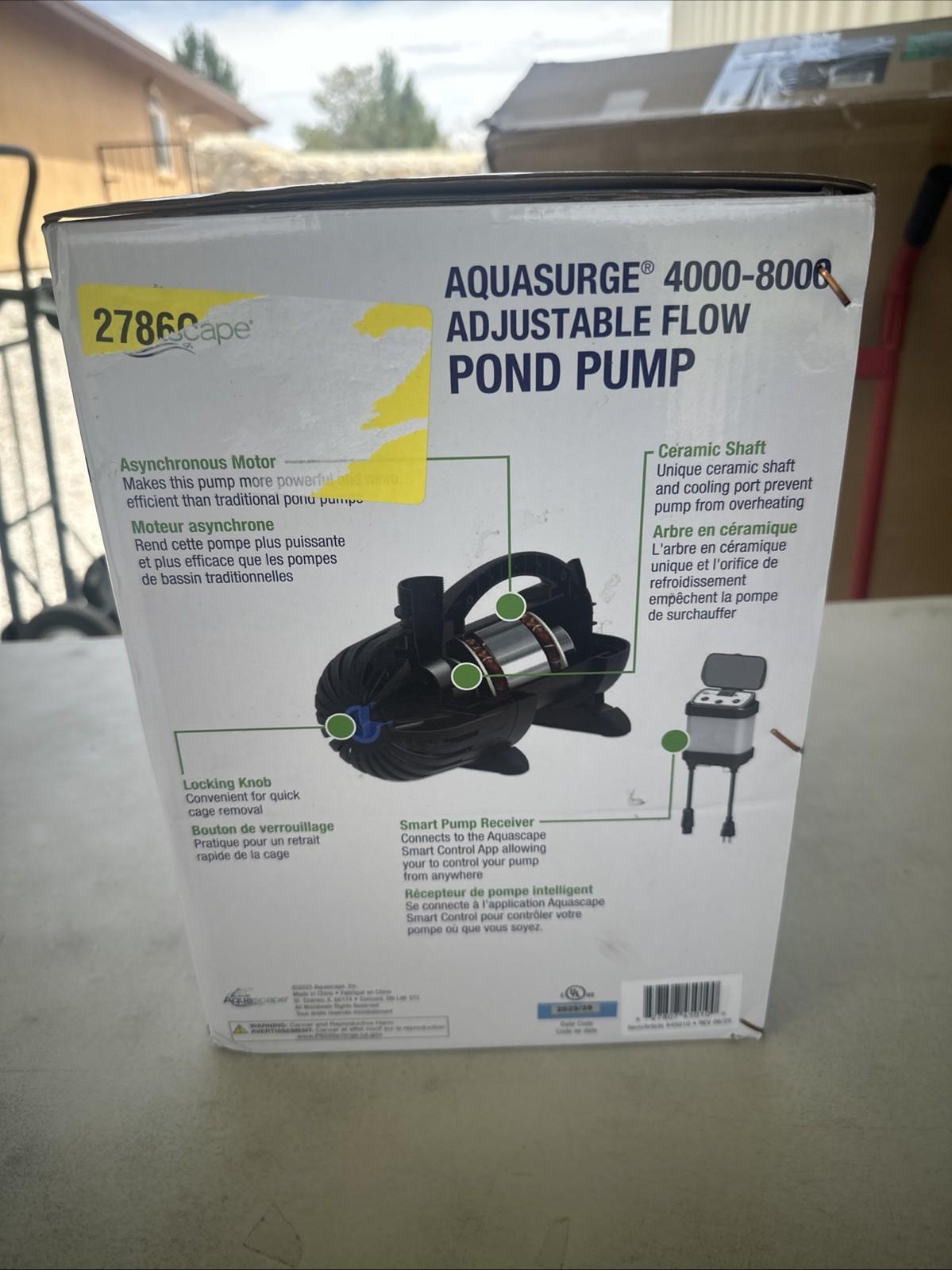 Aquascape AquaSurge PRO 2000-4000 Adjustable Flow Pond Water Feature Pump