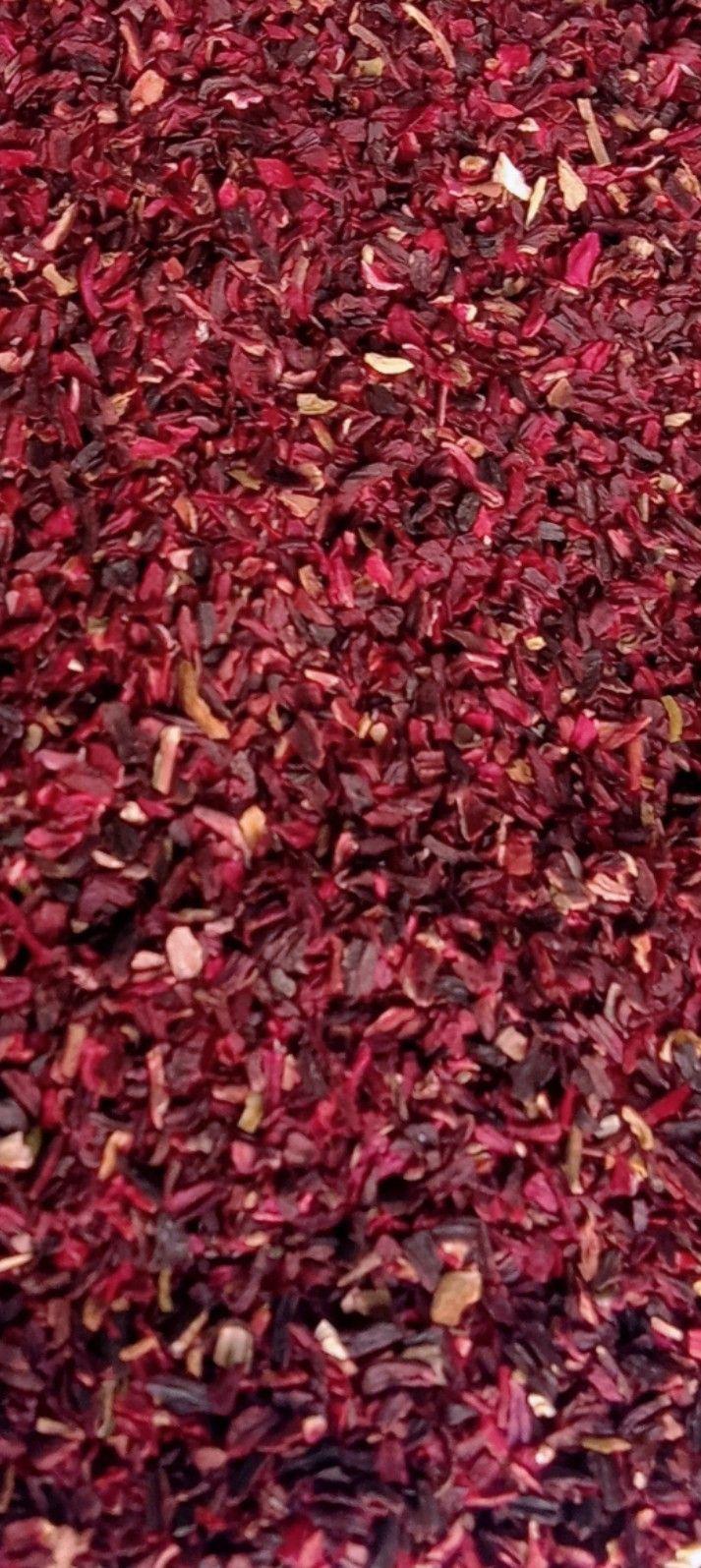 Dried Hibiscus Flowers Cut / Slices (Hibiscus sabdariffa) - Premium Egyptian Origin