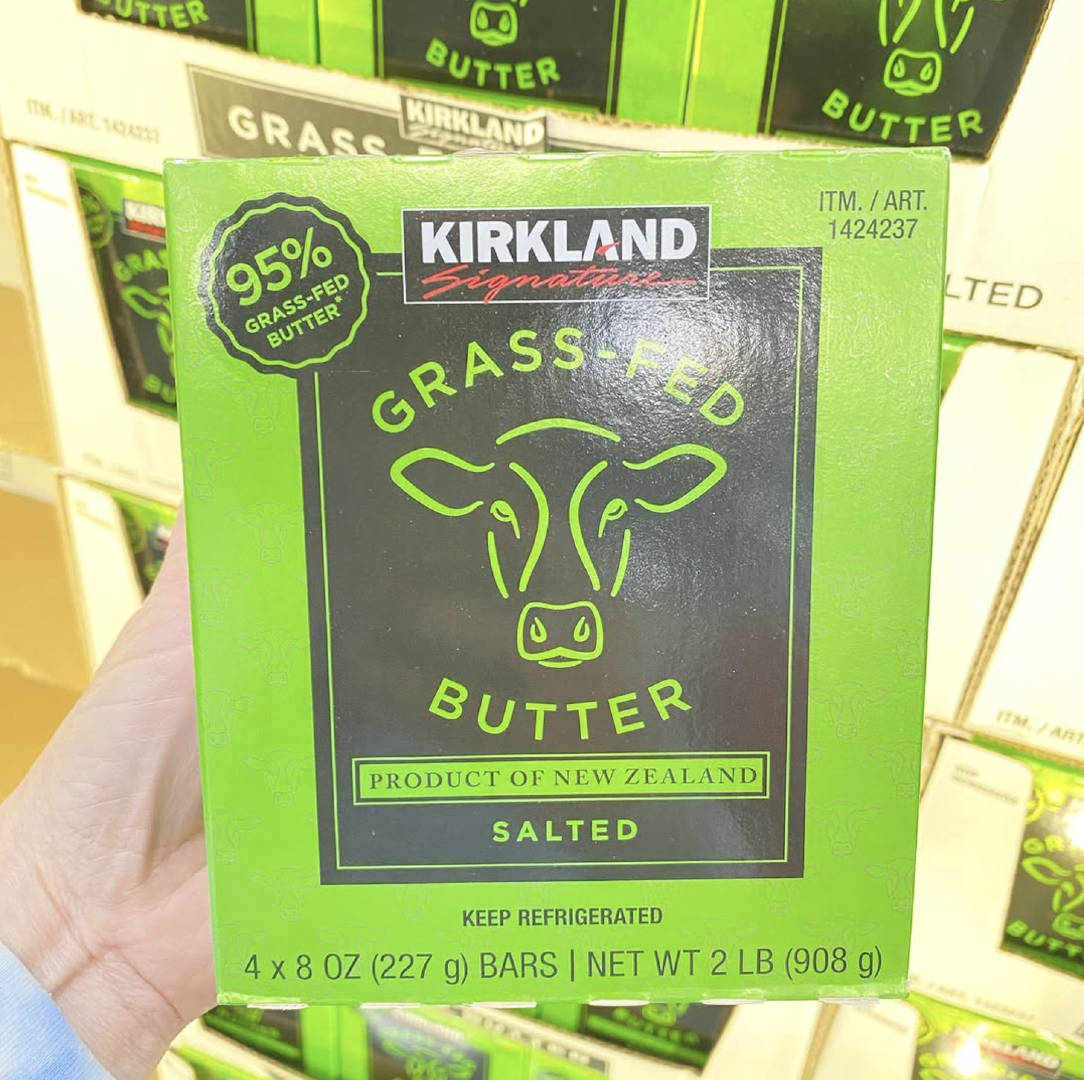 BEST KIRKLAND 95% GRASS-FED BUTTER 2LB SALTED BUTTER ON