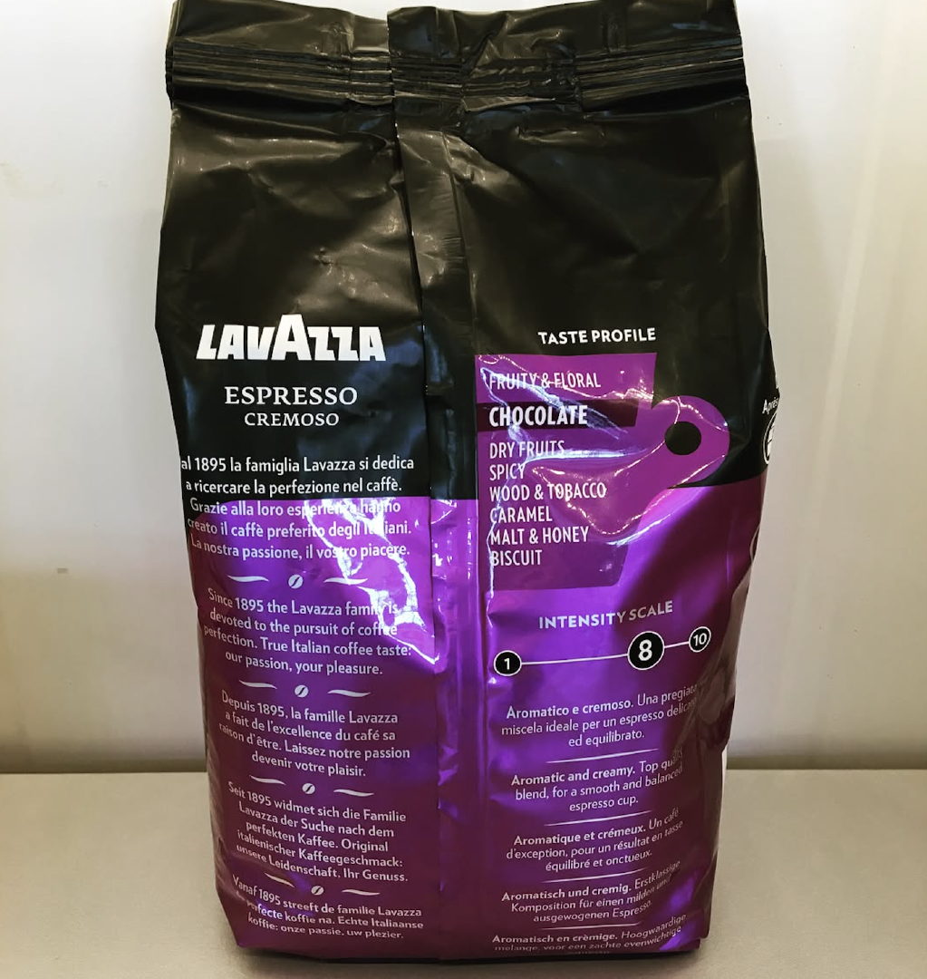 Buy Premium Coffee Lavazza Espresso Italiano Cremoso Medium Roast Coffee Beans 1000g