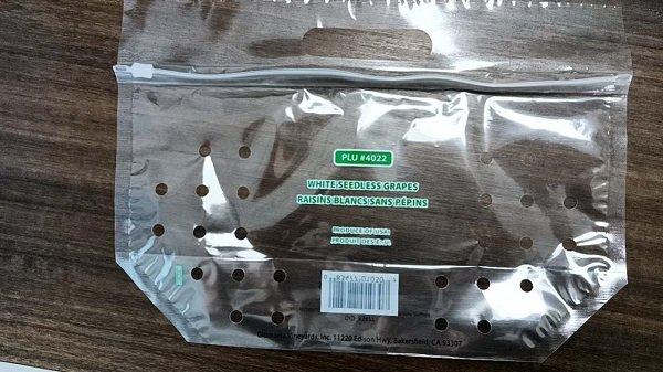 Laminated PP plastic bag; fresh produce bag; fruit bag; perforated bag; fruit bag.