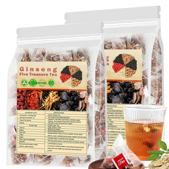 Ginseng Tea Origin China Delivery Form Tea Bag