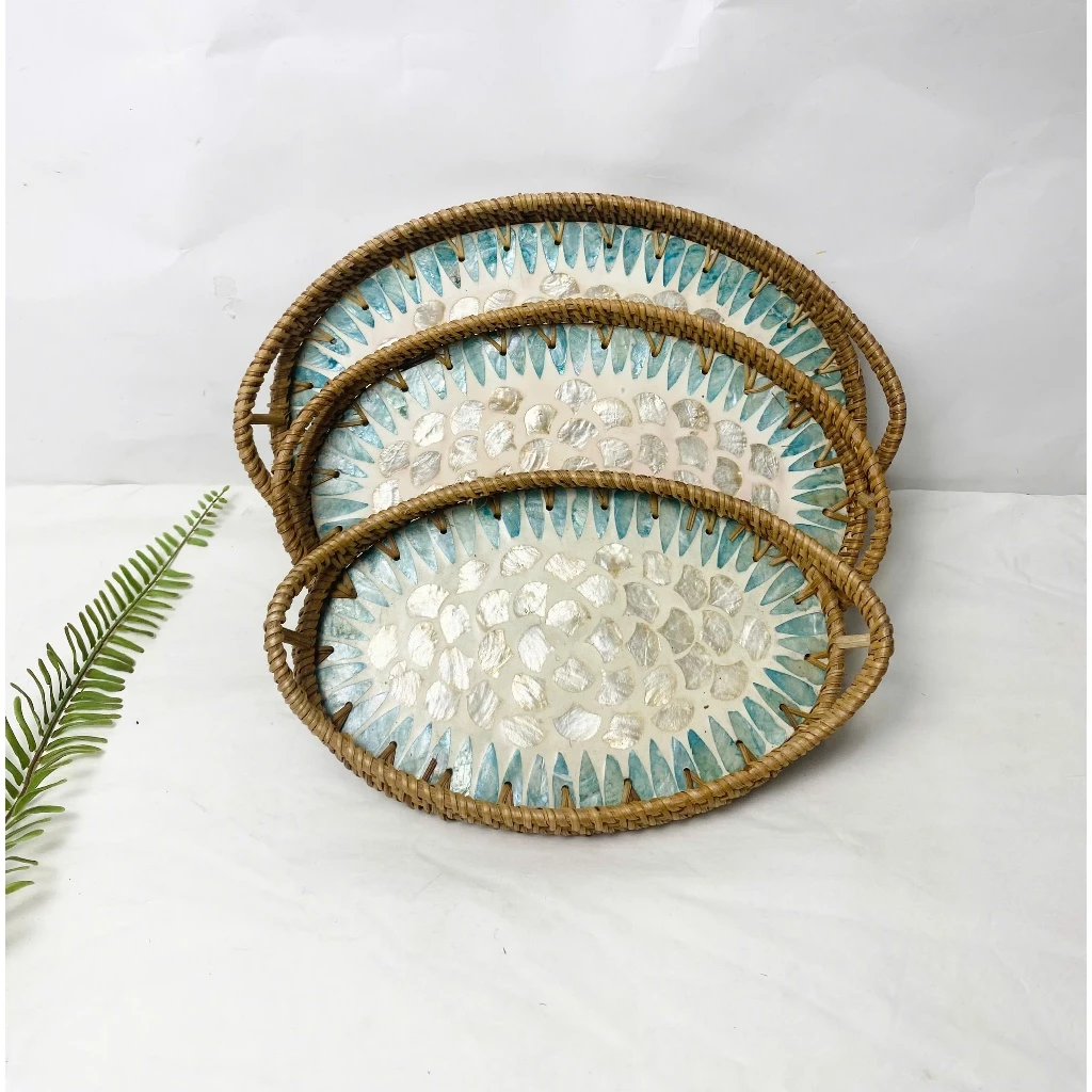 Custom rattan tray design