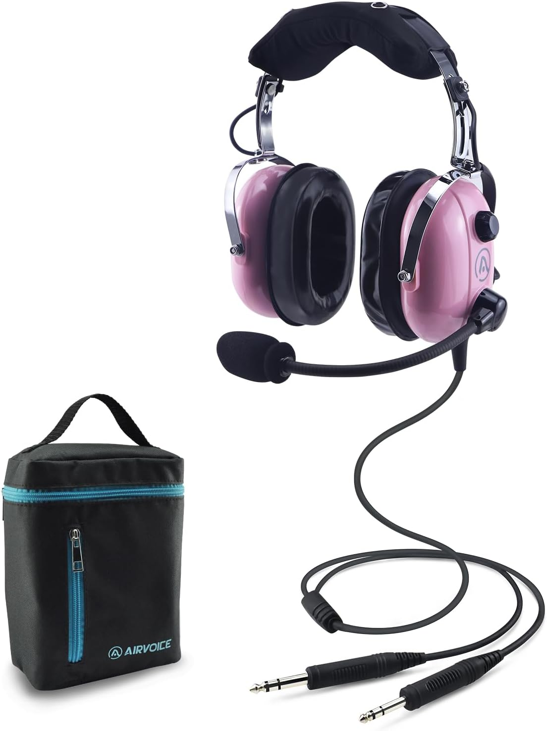 Aviation Headset for Pilots with Mono Sound and Passive Noise Cancellation, PNR