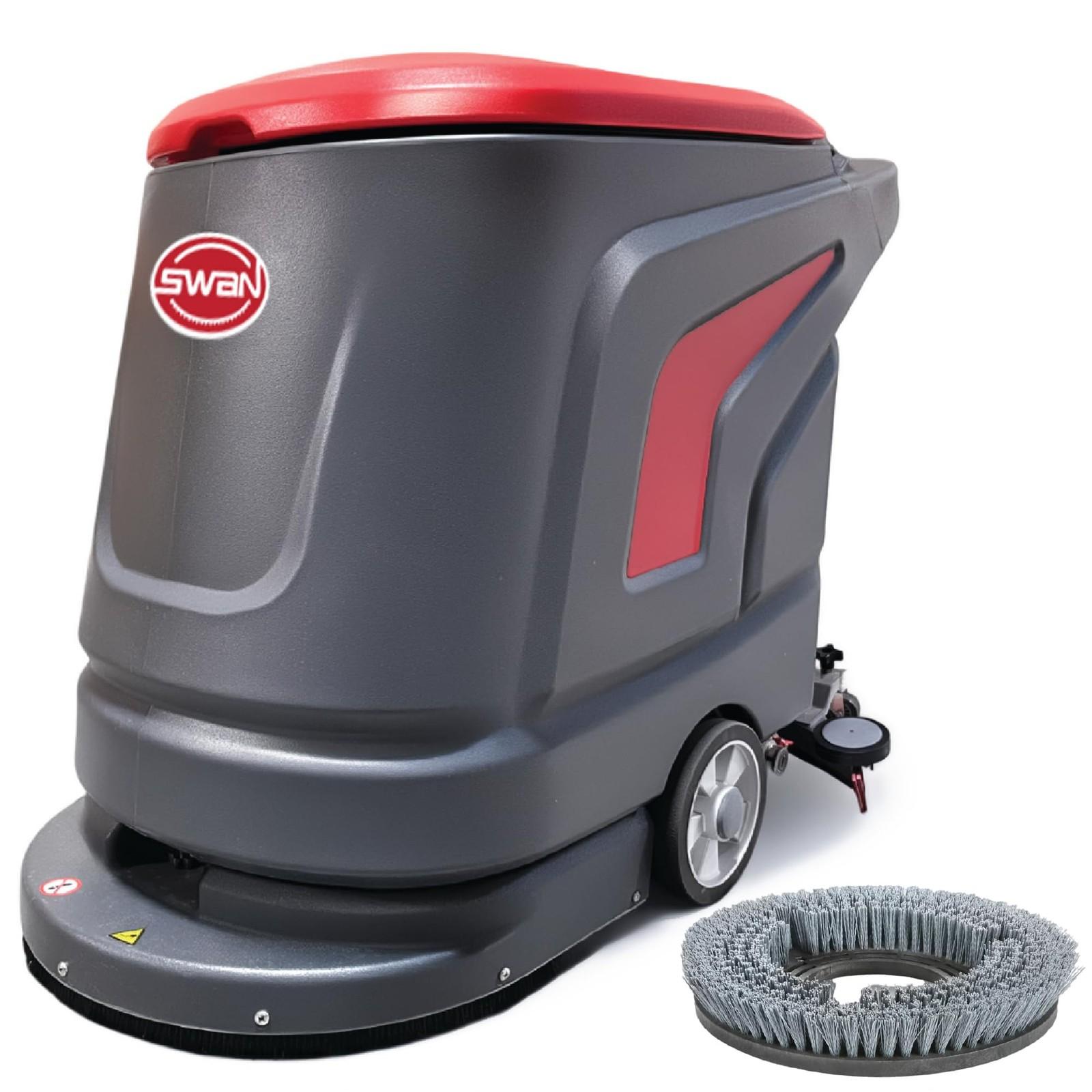LAUCO Walk-Behind Auto Floor Scrubber Machine, 20-Gal Commercial Battery Powered