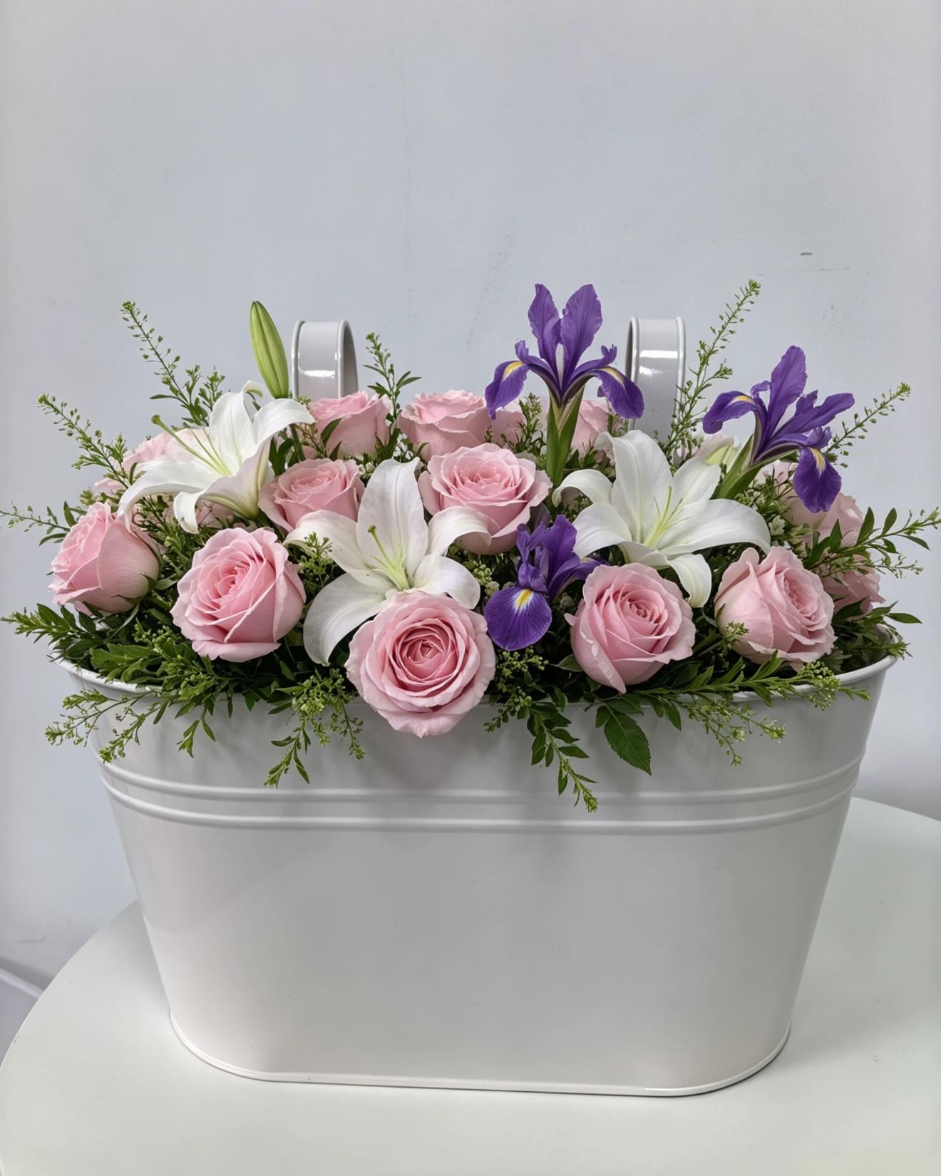 iron flower pot