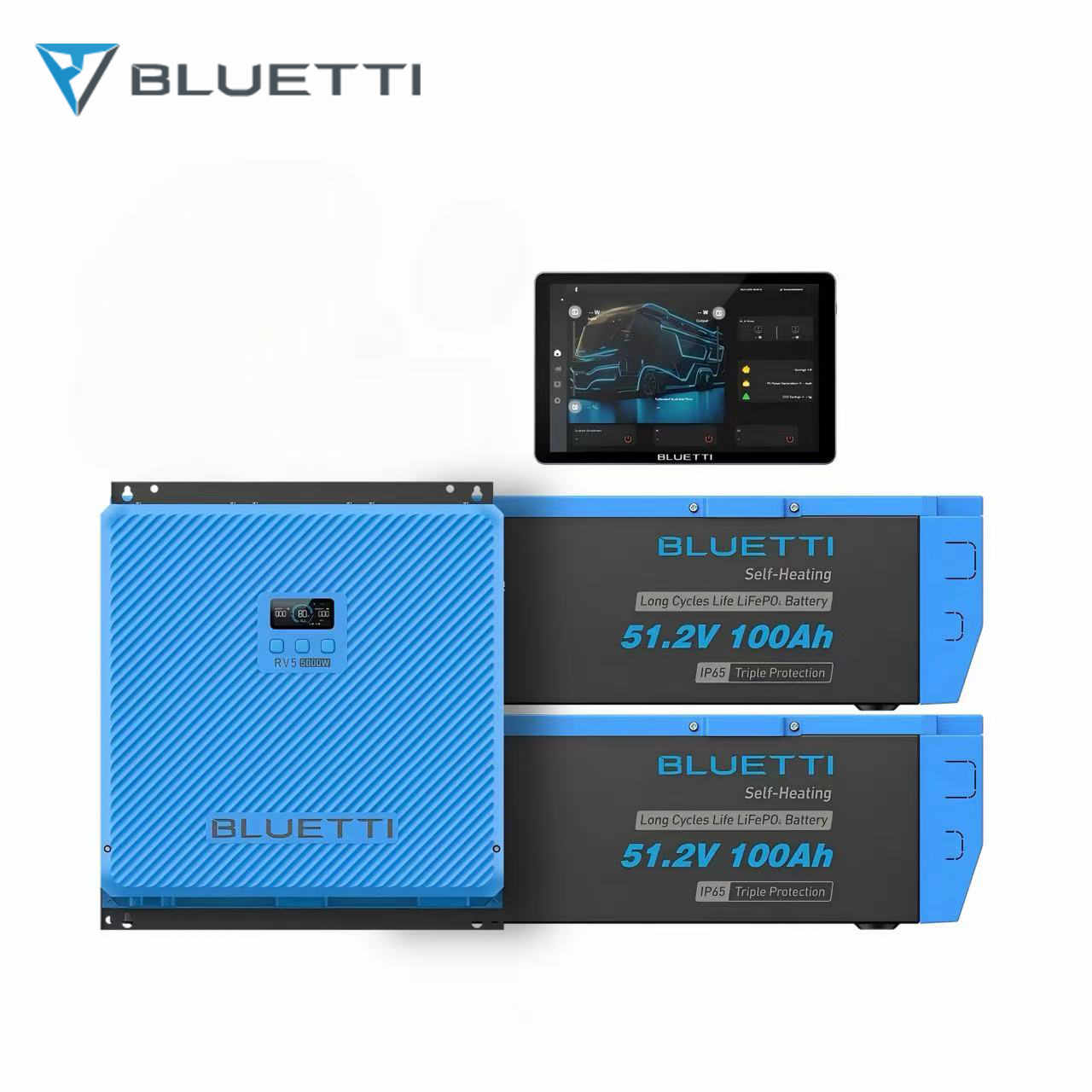 BLUETTI RV5 Power Hub 5000W+2*Battery 48V 100Ah 10.24kWh+ Epad for RV/Off-Grid