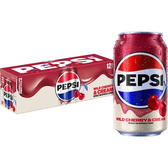 PEPSI WILD CHERRY & CREAM CN, 12OZ/12PKX2