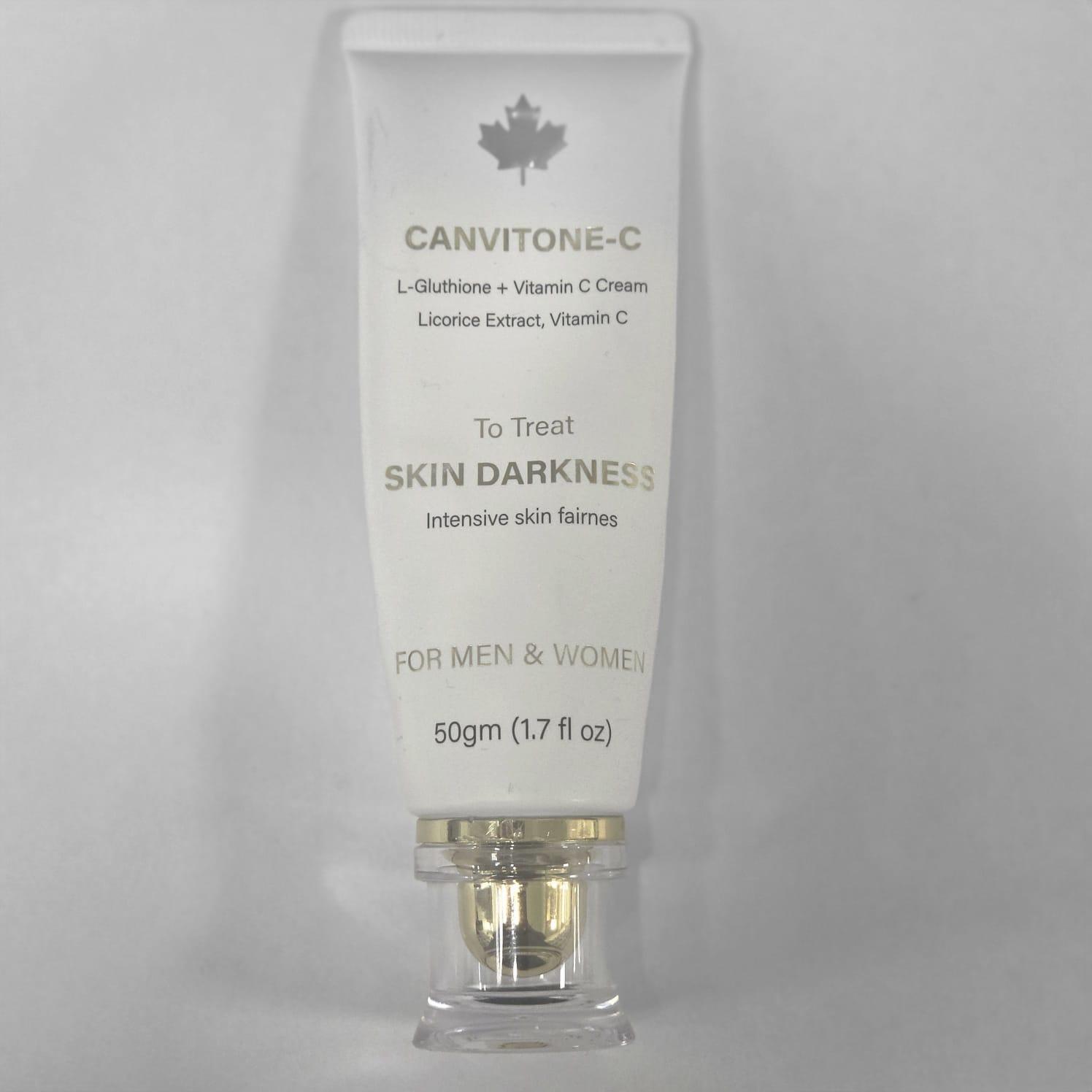 Canvitone-C facial cream for Skin Darkness and dark spots whitening and glowing with Gluthione- Vitamin C 50 gm