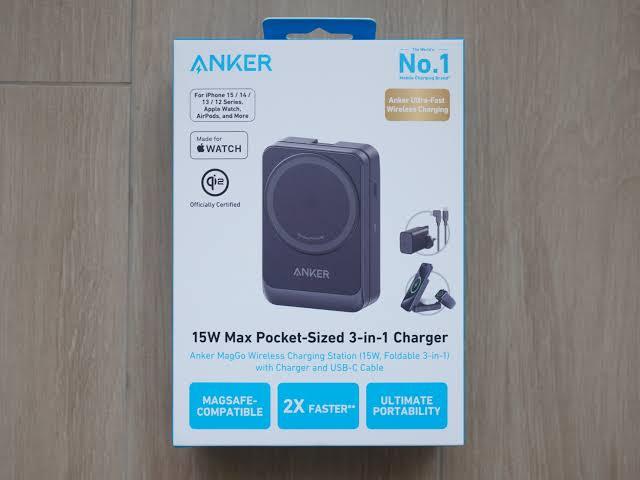 Anker MagGo 3-in-1 Charging Station MagSafe Compatible Wireless Stand A2557 for wholesale price and export worldwide – product thumbnail, market insight supplier card