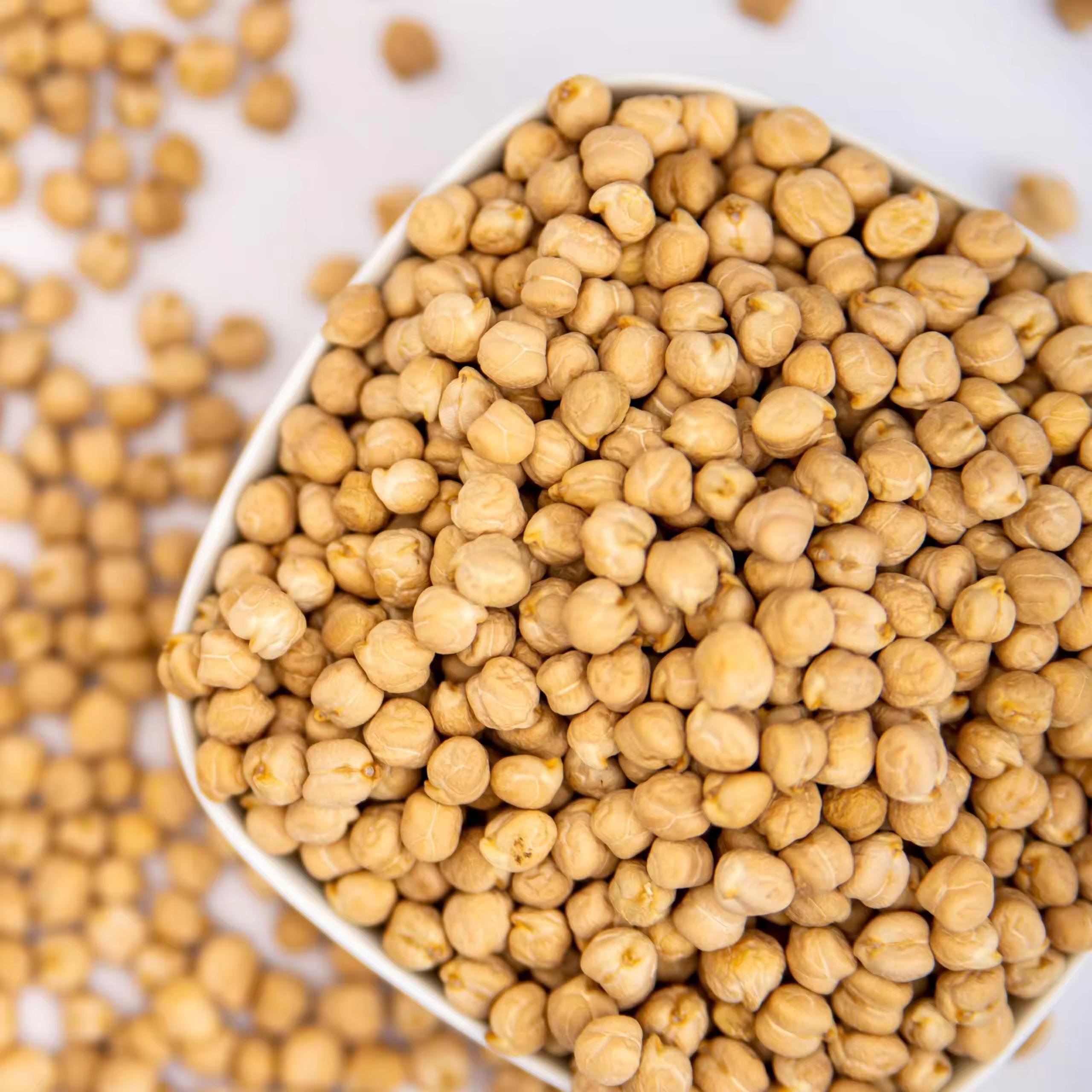 Dried Chickpeas Raw Beige Round Organic Single Herbs Spices Bulk Packaging 25 50kg Shelf Life 24 Months