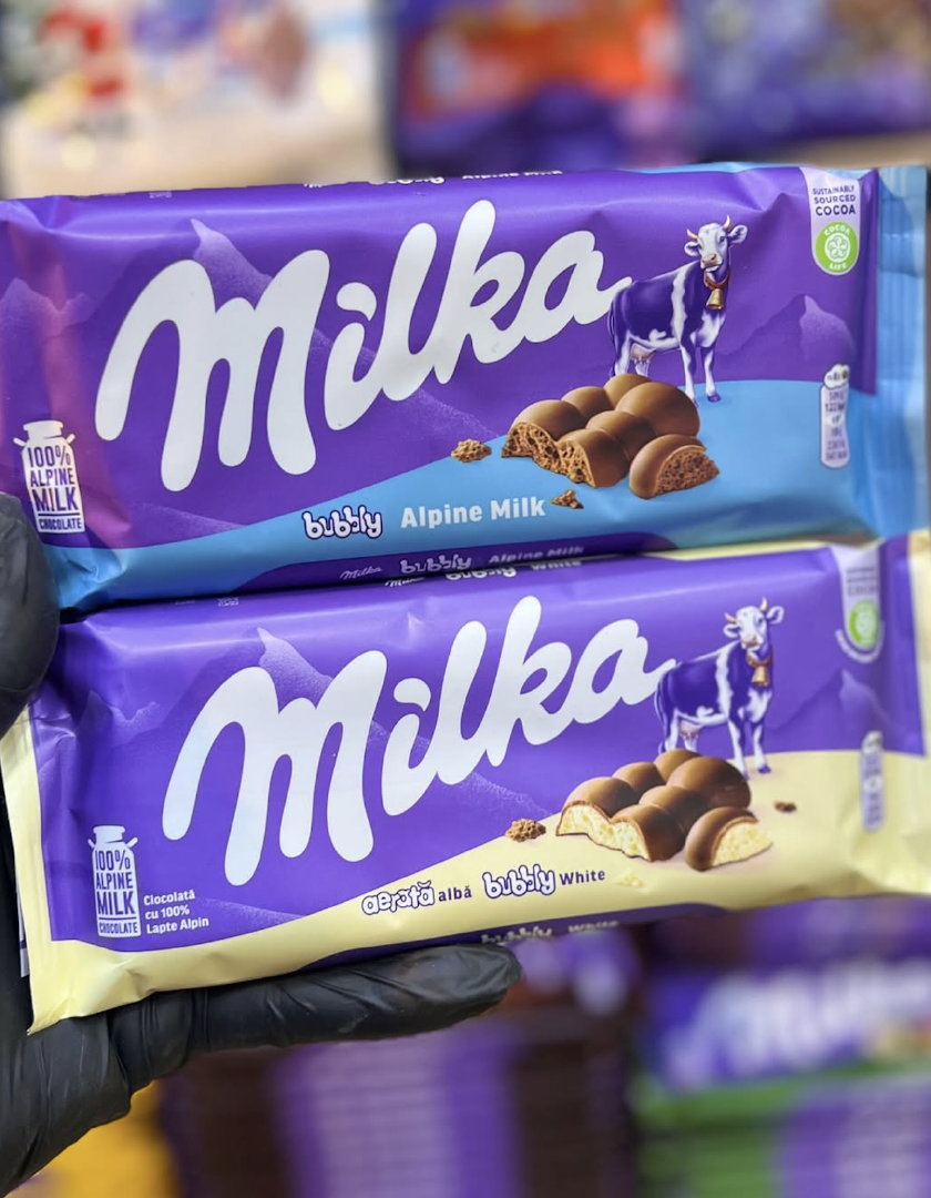 Best Chocolate Brands Milka 100% Alpine Milk Chocolate Collection 90g For Sale