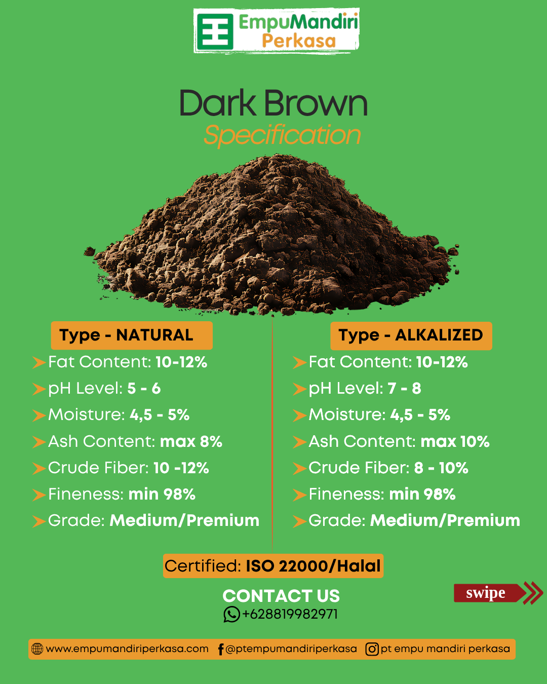 Dark Brown Cocoa Powder