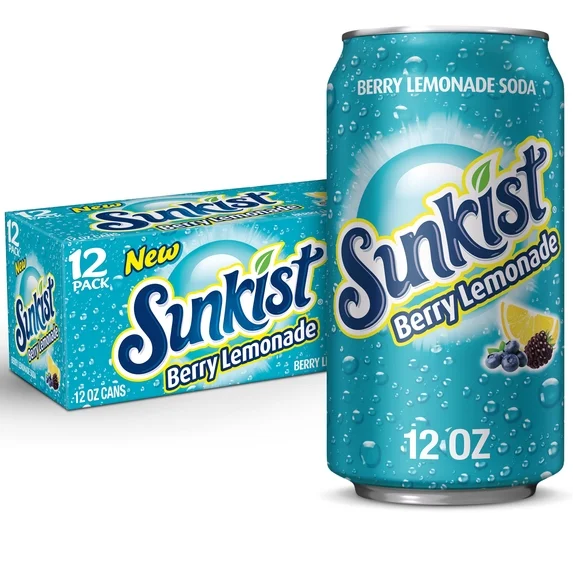 SUNKIST BERRY LEMONADE CN, 12OZ/12PKX2