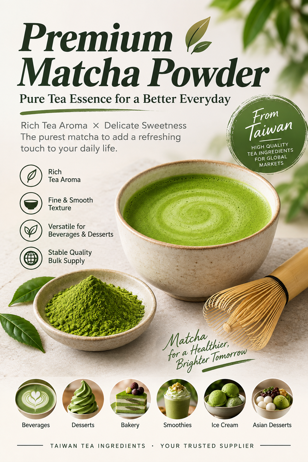 Bulk Matcha Powder for Beverages & Desserts | Wholesale Supplier