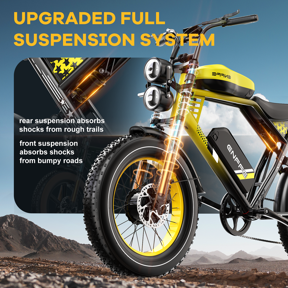 Adult Electric Bicycle, 48V 22.5*2AH Battery, Dual Motors With Peak Power Of 300