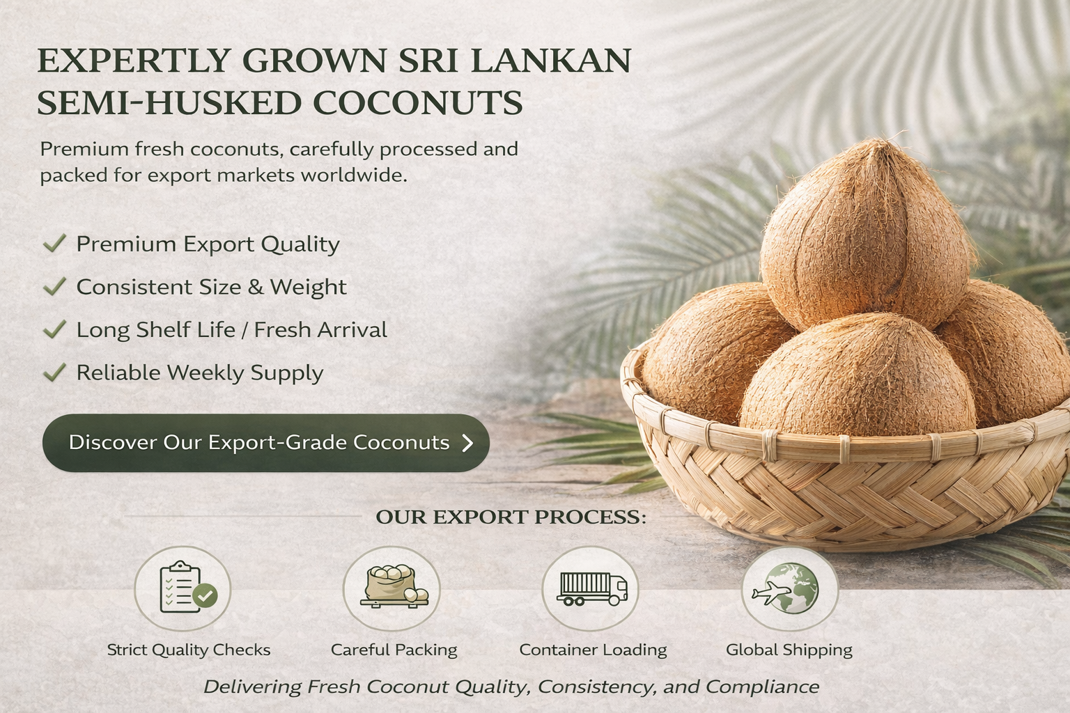 Semi-Husked Coconut