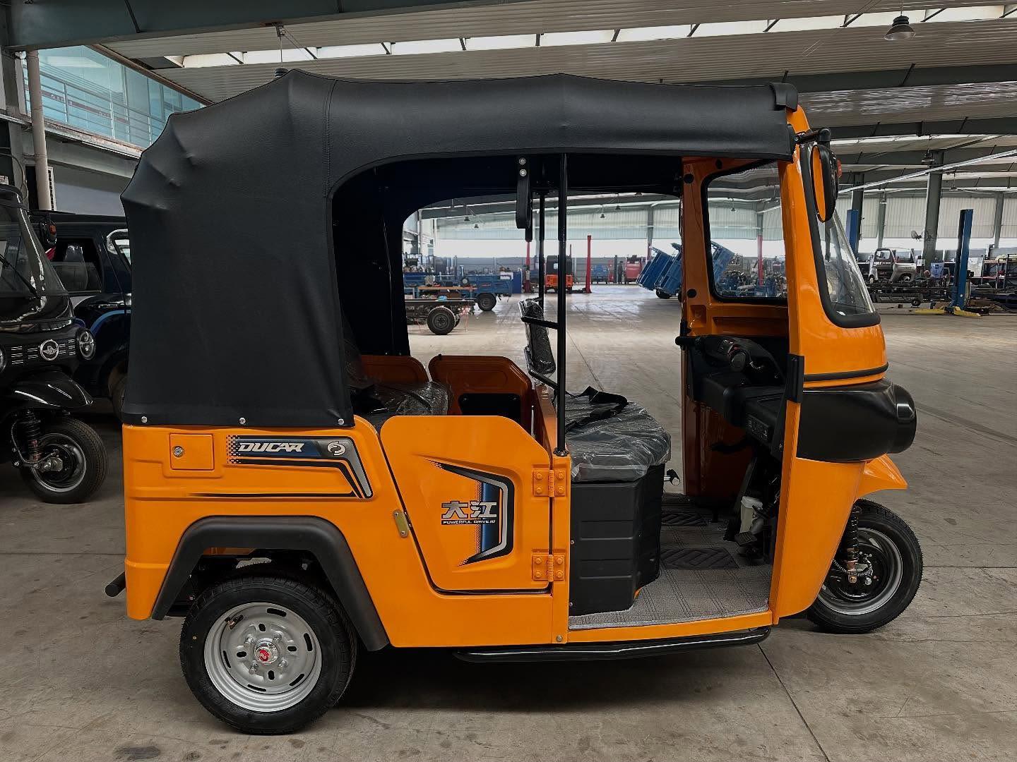 TVS Electric Passenger Tricycle with electric hand-control operation, suitable for passenger transportation, urban mobil