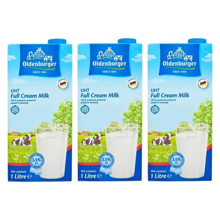Oldenburger UHT Full Cream Milk 1Litre Form Liquid Color White Fat Content 3.1% Shelf Life Long-life Place of Origin Germany