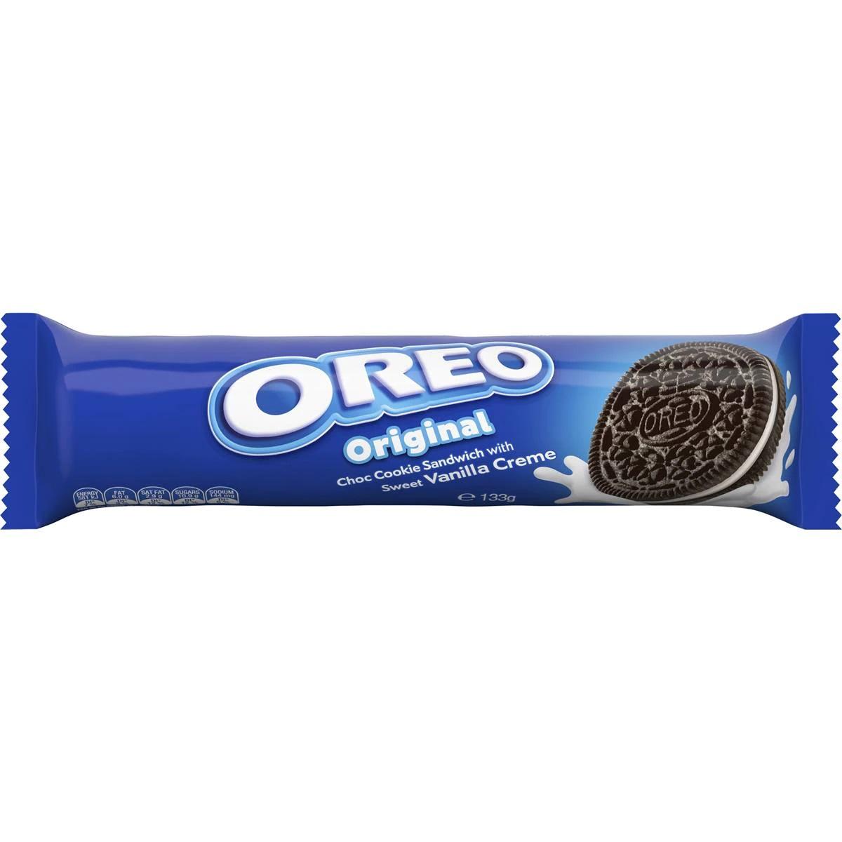 Oreo Cookies Original 154g, 176g Form round Size 154g And 176g Shelf Life 18 Months Place of Origin Germany Texture Creamy And Chewy